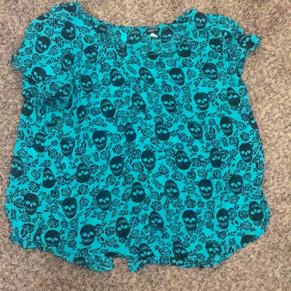 Torrid brand short sleeved sheer blouse - Picture 1 of 3